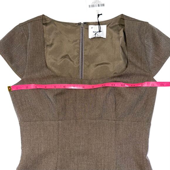 NWT Reformation Coco Pencil Midi Dress in Cafe Size 2 - Picture 15 of 16